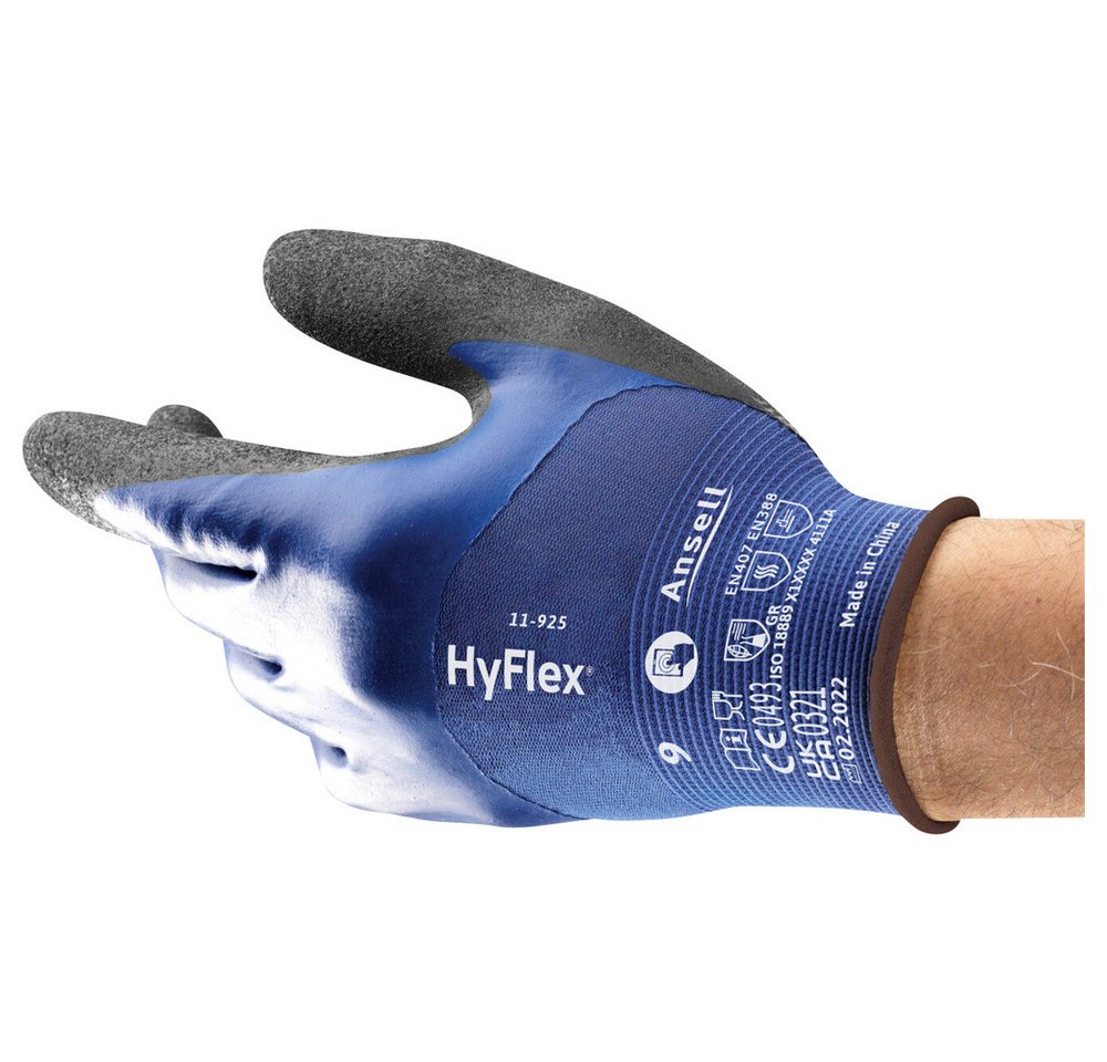 ANSELL Arbeitshandschuhe Ansell HyFlex 11925R100-1P Nitril Arbeitshandschuh Größe (Handschuhe): von ANSELL