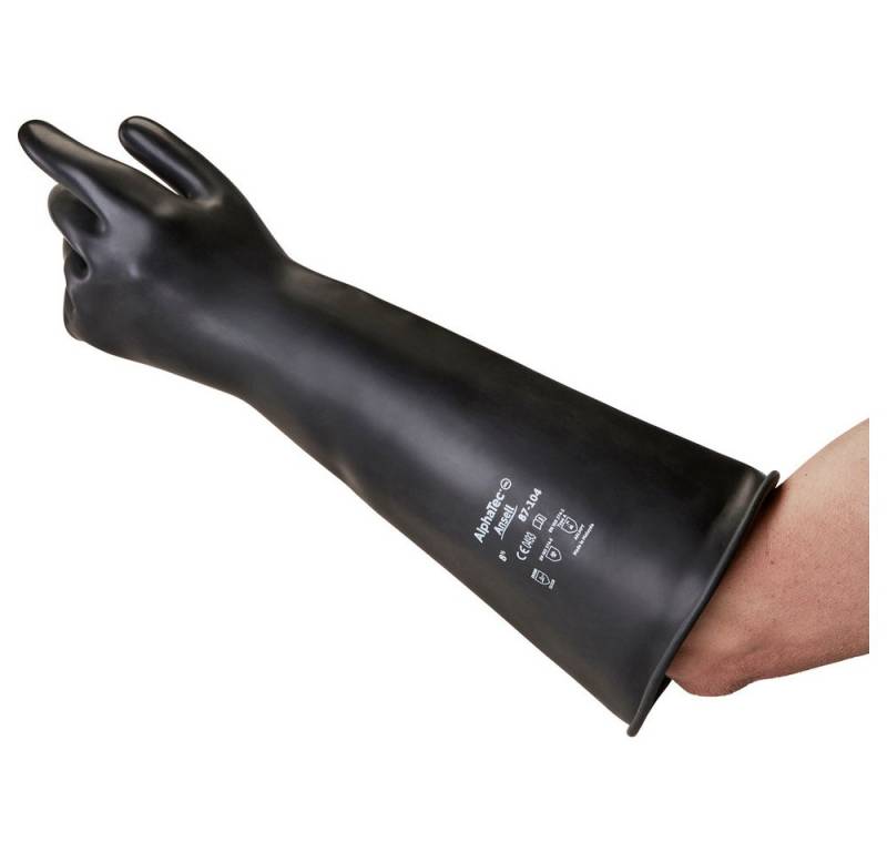 ANSELL Chemikalien-Schutzhandschuhe Ansell 87104075 AlphaTec Naturlatex Chemiekalienhandschuh Größe (Hands von ANSELL