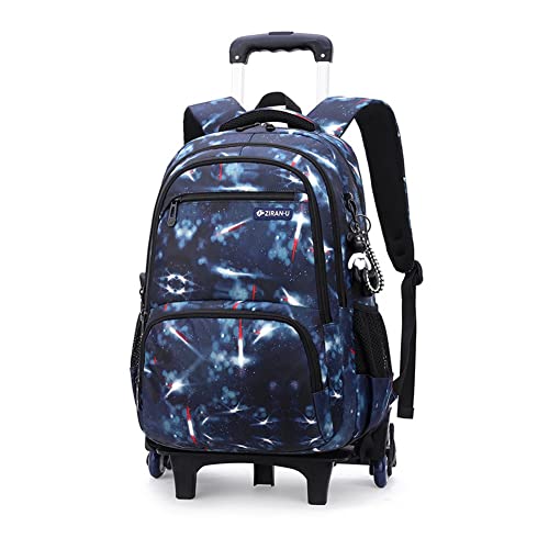 ANSIEDIO Kinder Trolley Rucksack mit Rollen Rolling Schultasche für Mädchen Jungen Schüler Kindergepäck Reisegepäck Laptop Reise Kindertrolley Reisekoffer (Königsblau) von ANSIEDIO