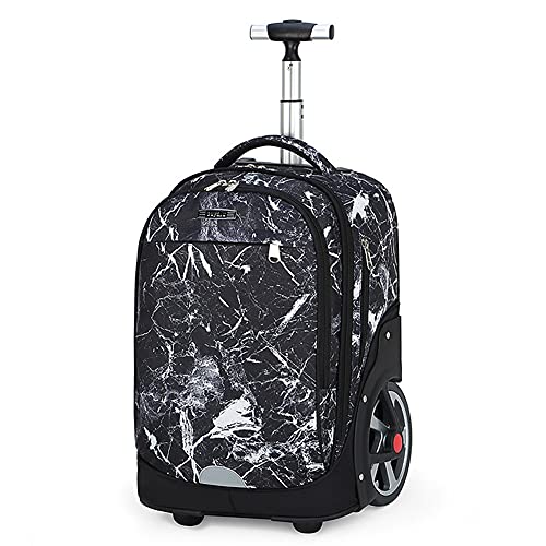 ANSIEDIO Trolley Rucksack Schulrucksack Multifunktionaler Rucksack Schultaschen Koffer Reise Schule Rucksack für Jungen Mädchen (Marmorierung) von ANSIEDIO