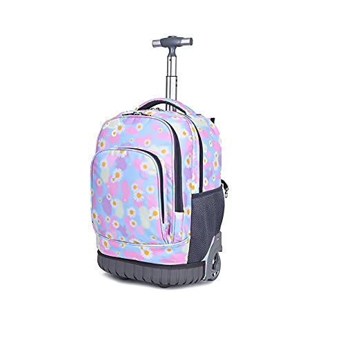 ANSIEDIO Trolley Schultasche Mädchen Kinder Trolley Rucksack Schultaschen Geeignet für Mittel- und Oberstufenschüler (Blaue) von ANSIEDIO