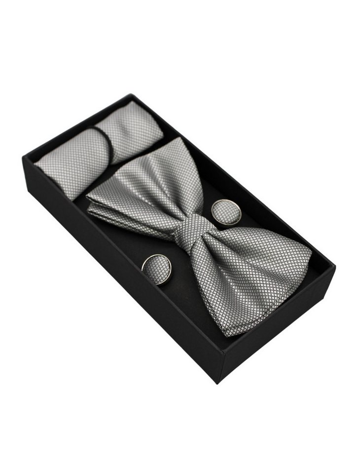 ANTALUX Fliege Elegantes 4-teiliges Herren-Set: Fliege, Tuch & Manschettenknöpfe ANTALUX Fliege Elegantes 4-teiliges Herren-Set: Fliege, Tuch & Manschettenknöpfe von ANTALUX