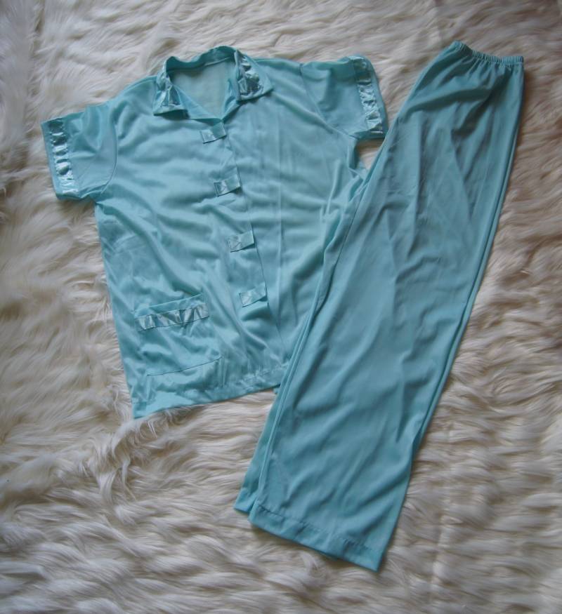 Vintage Dessous 1960Er Jahre Henson Kickernick Hellgrün Gr. 36 Pyjama Set Sheer von ANTIGOs