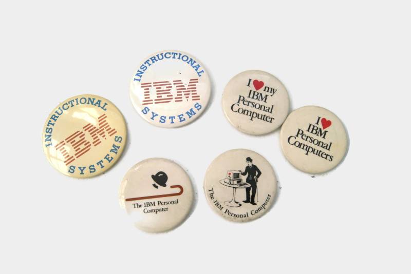 Vintage Ibm Button Lot -Sechs | 6 Pinback Buttons Corporate Advertising Personal Computer - Instructional Systems von ANTIGOs