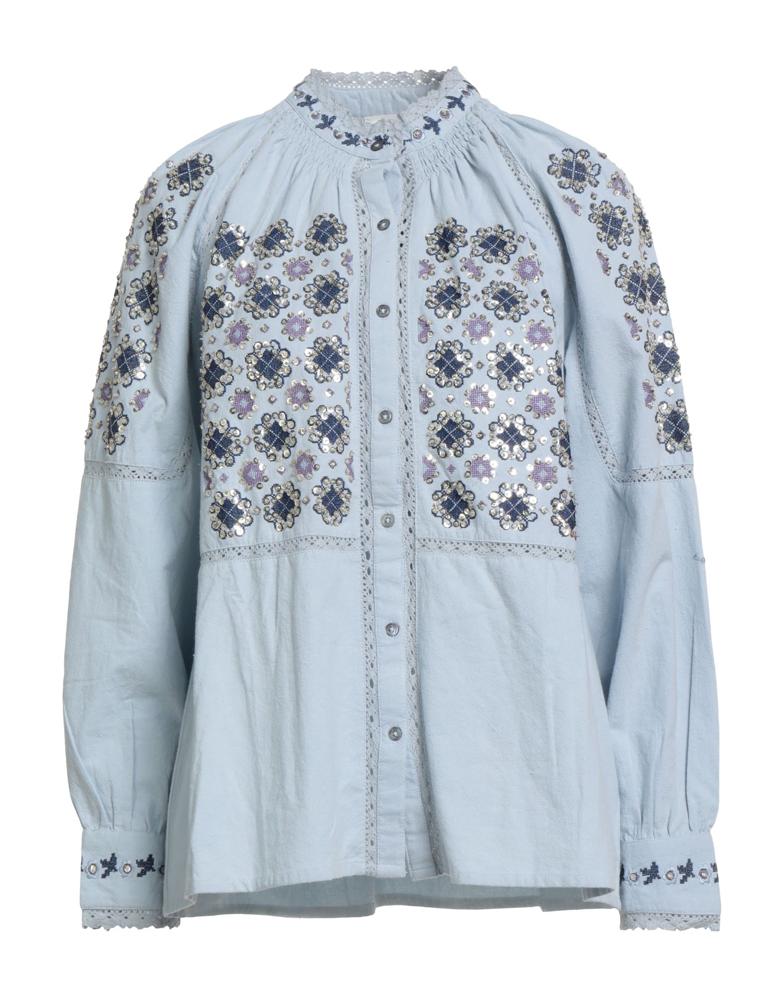 ANTIK BATIK Hemd Damen Hellblau von ANTIK BATIK