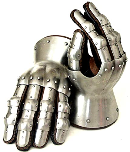 ANTIQUECOLLECTION Stundenglashandschuhe aus dem 14. Jahrhundert, silber, Medium ANTIQUECOLLECTION Stundenglashandschuhe aus dem 14. Jahrhundert, silber, Medium von ANTIQUECOLLECTION