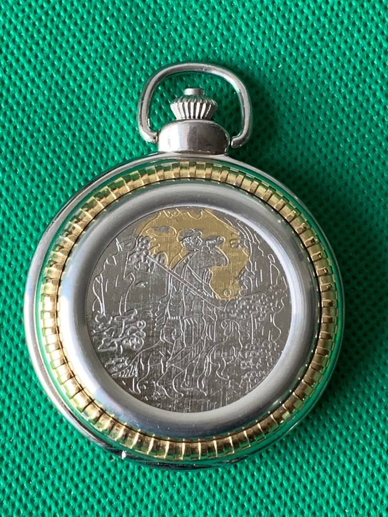 Quarz Voll Jägertasche/Fob Uhr in Arbeitsauftrag Mit Jagdszene Design von ANTIQUESandVINTAGEuk