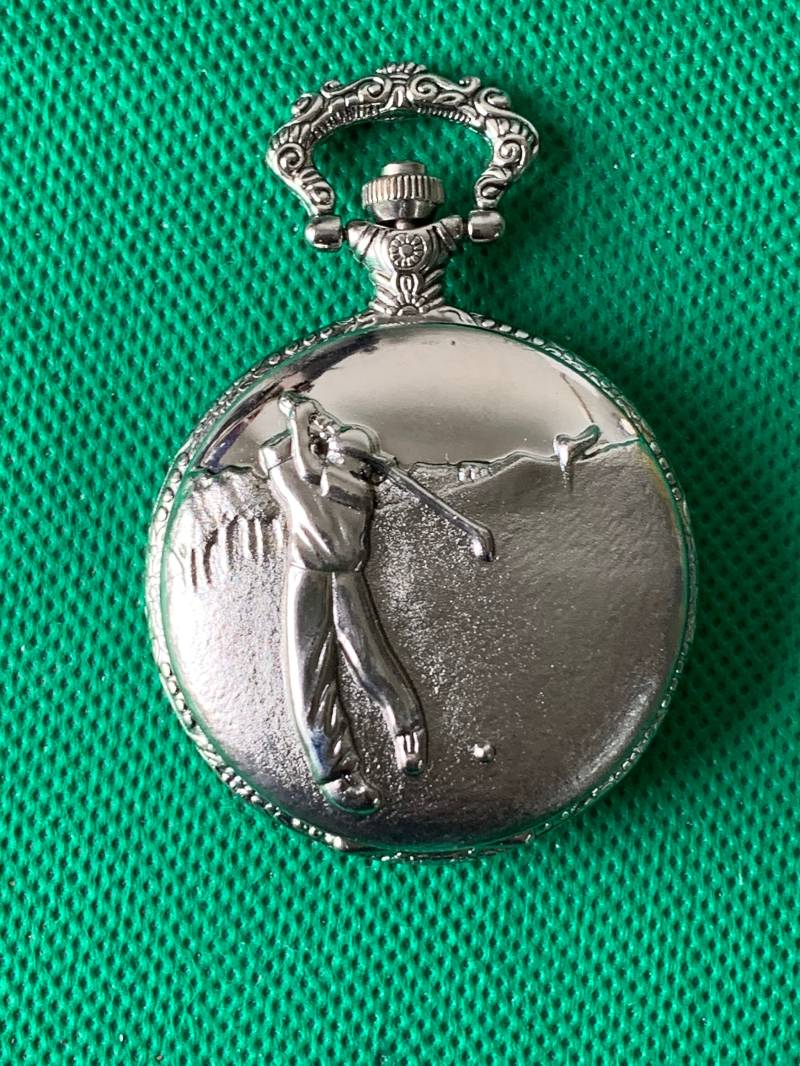 Quarz Voll Jägertasche/Fob Uhr in Funktionierender Ordnung Mit Golf Design von ANTIQUESandVINTAGEuk