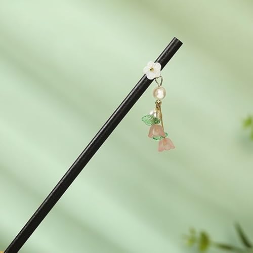 Haarstäbchen Chinesische Holz Haarnadeln Vintage Quaste Charms Haar Sticks for Frauen Disk Hairstick Haar Essstäbchen Kopfschmuck Mode Zubehör (Color : 06) von ANTLAS