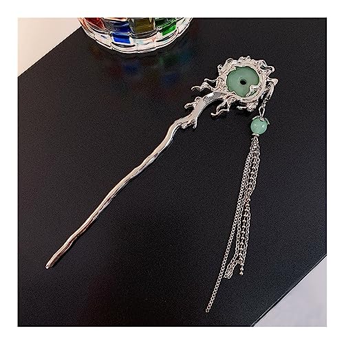 Haarstäbchen Vintage Stil Metall Haarnadel Quaste Blume Haar Stick Kopfbedeckung Mode Frauen Haar Zubehör (Color : Style-11) von ANTLAS