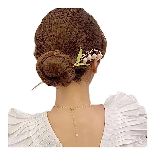 Haarstäbchen Vintage Stil Metall Haarnadel Quaste Blume Haar Stick Kopfbedeckung Mode Frauen Haar Zubehör (Color : Style-4) von ANTLAS