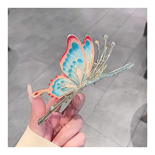 ANTLAS Retro-Mode-Schmetterlings-Haarklammer für Damen, Schmetterlings-Haarspange für Mädchen, Haarspange, Kopfschmuck, Haarschmuck (Farbe: TS-3197-3) von ANTLAS