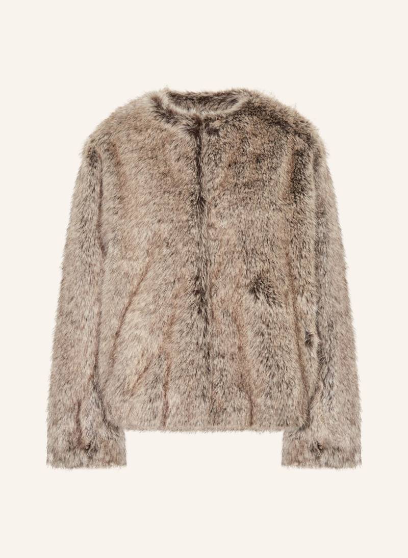 Antonelli Firenze Kunstfell-Jacke Krumiri beige von ANTONELLI firenze