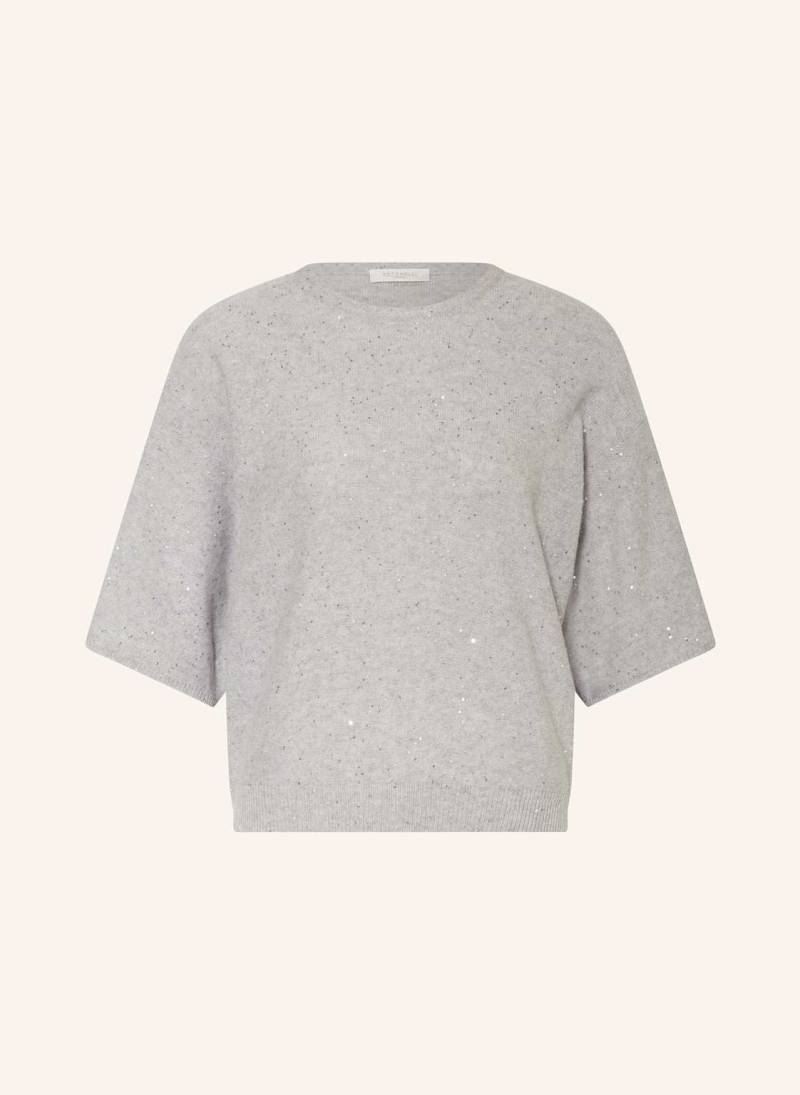 Antonelli Firenze Strickshirt Lucilla Aus Alpaka Mit Pailletten grau von ANTONELLI firenze