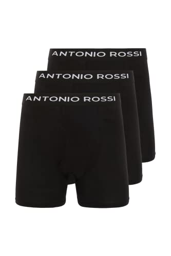 ANTONIO ROSSI (3er-Pack) Unterhosen Männer Lang, Boxershorts Herren Multipack mit elastischem Bund, Atmungsaktive, weiche Boxershorts für den Alltag, Baumwollreiche von ANTONIO ROSSI