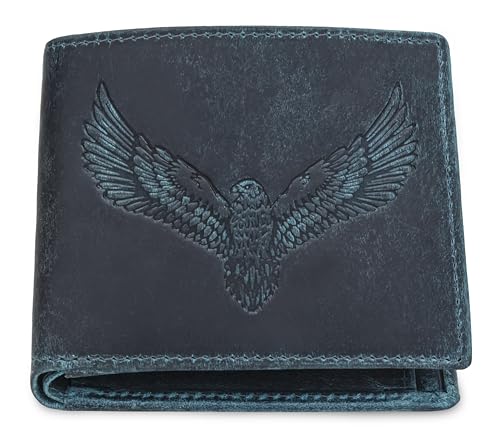 ANTONIO VALERIA Adler Vintage Blau Leather Wallet for Men von ANTONIO VALERIA