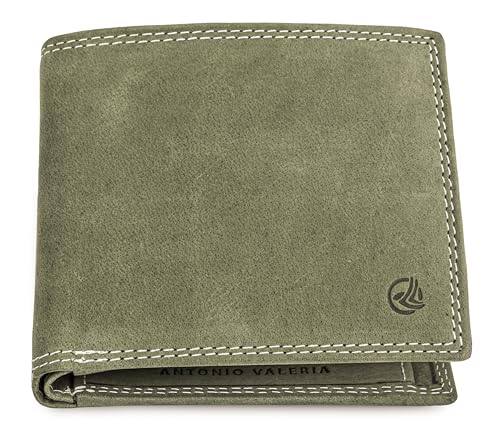 ANTONIO VALERIA Ben Vintage Green Leather Wallet for Men von ANTONIO VALERIA