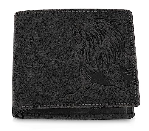 ANTONIO VALERIA Leo Vintage Black Minimalist Leather Wallet for Men von ANTONIO VALERIA