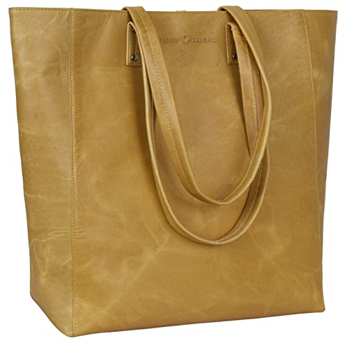 Antonio Valeria Ava Leder Tote/Top Handle Umhängetasche für Frauen, Crunch Gelb, Einheitsgröße von ANTONIO VALERIA