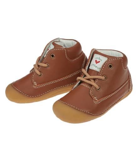 ANTONLIEBEVOLL Lauflernschuh Ino Weite: Mittel English-tan Gr. 20 Baby Lauflernschuhe aus Leder - Krabbelschuhe mit Klettverschluss - praktische Kleinkinder Schuhe von ANTONLIEBEVOLL