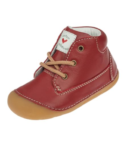 ANTONLIEBEVOLL Baby Lauflernschuhe, Leder Krabbelschuhe Gr. 19-25 EU, rutschfest Chilli-Papper-red Gr. 20 von ANTONLIEBEVOLL