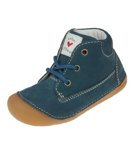 ANTONLIEBEVOLL Baby Lauflernschuhe, Leder Krabbelschuhe Gr. 19-25 EU, rutschfest China-Blue Gr. 23 von ANTONLIEBEVOLL