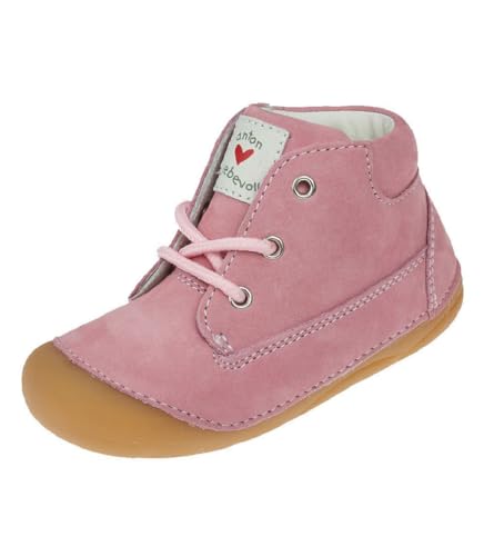 ANTONLIEBEVOLL Baby Lauflernschuhe, Leder Krabbelschuhe Gr. 19-25 EU, rutschfest JoJo-Rose Gr. 24 von ANTONLIEBEVOLL