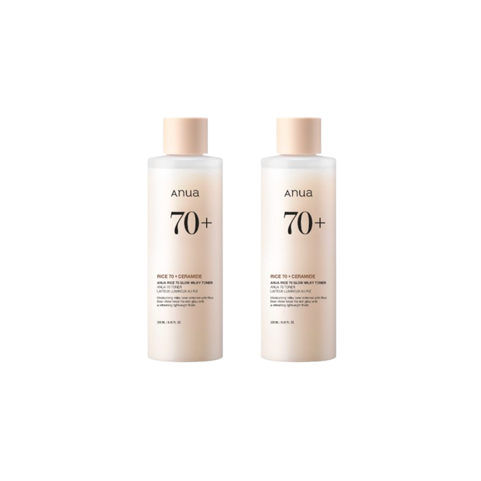 ANUA - Rice 70 Glow Milky Toner - 250ml (2ea) Set von ANUA
