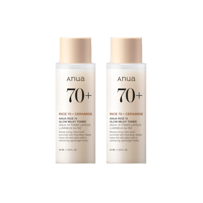 ANUA - Rice 70 Glow Milky Toner - 40ml (2ea) Set von ANUA