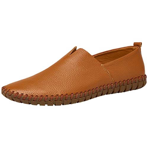 ANUFER Herren Echtleder Loafer-Wohnungen Schlüpfen Sanft Handgefertigte Sohle Lässige Fahrschuhe Braun SN070560 EU40 ANUFER Herren Echtleder Loafer-Wohnungen Schlüpfen Sanft Handgefertigte Sohle Lässige Fahrschuhe Braun SN070560 EU40 von ANUFER