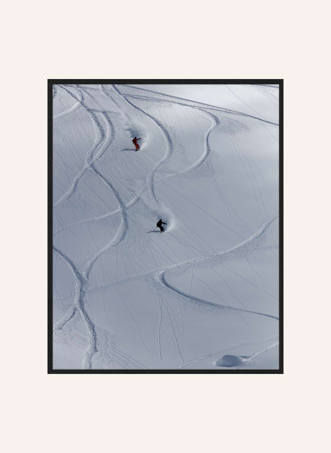 Any Image Wandbild Adrenalin Im Schnee Mit Rahmen schwarz von ANY IMAGE
