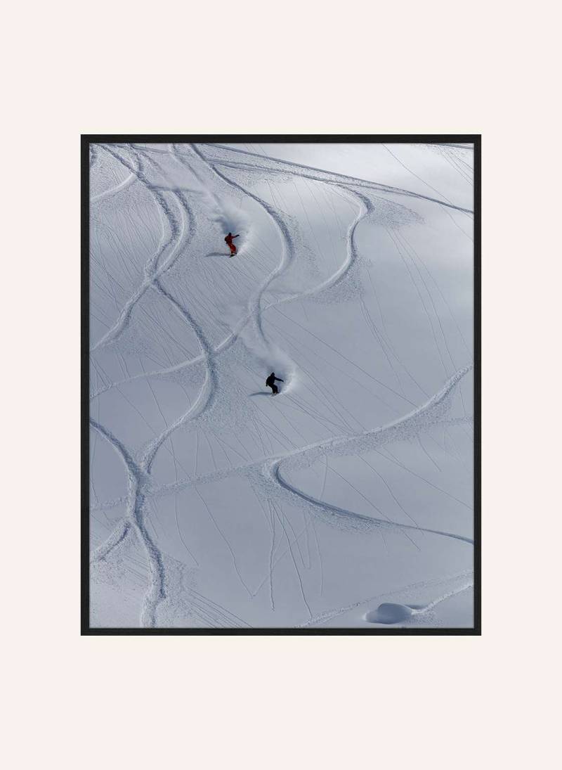 Any Image Wandbild Adrenalin Im Schnee Mit Rahmen schwarz von ANY IMAGE