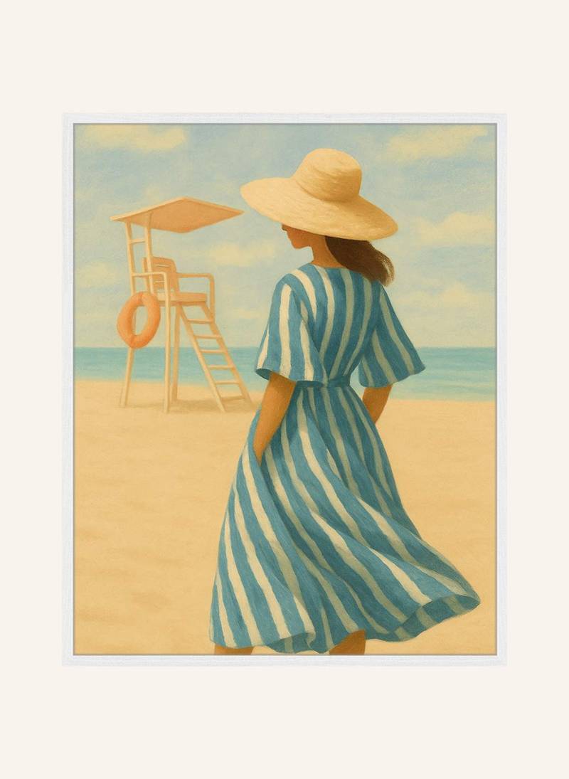 Any Image Wandbild Streifenwind Mit Rahmen weiss Any Image Wandbild Streifenwind Mit Rahmen weiss von ANY IMAGE