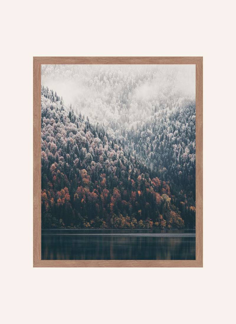 Any Image Wandbild Winter Landschaft Mit Rahmen braun von ANY IMAGE