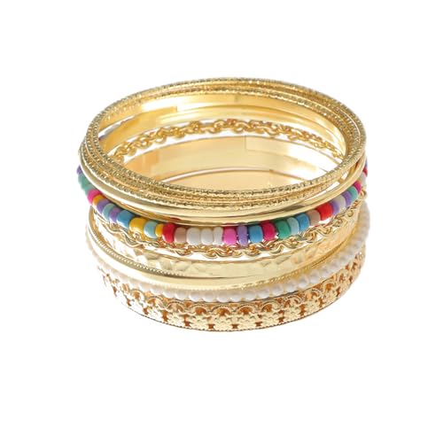 ANYILVTULI Boho süße Perlen Armreif Armbänder für Frauen Gold Armbänder von ANYILVTULI