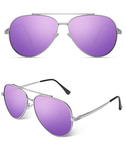 ANYLUV Polarisiert-Sonnenbrille-Herren-Damen Premium Metallrahmen Unisex mit UV400 Schutz Vintage Schwarz Fahrerbrille von ANYLUV