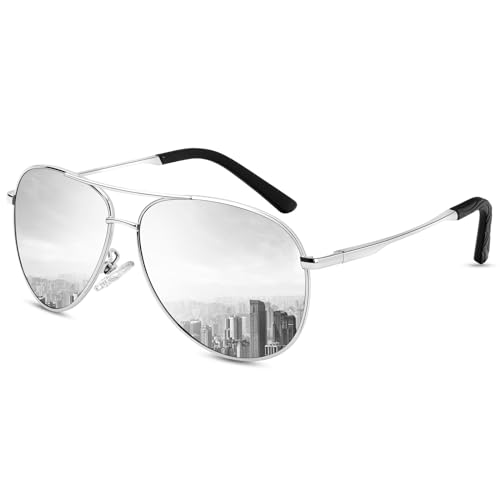 ANYLUV Sonnenbrille Herren Polarisiert, Pilotenbrille Sonnenbrille Damen Metallrahmen Klassische Retro Schutz Sunglasses von ANYLUV