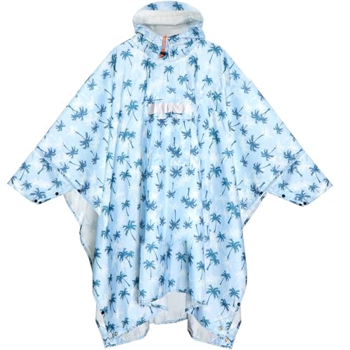 ANYOO Leichter Wasserdichter Regenponcho Regenjacken mit Ärmeln Belüftet Mehrzweck Regenmantel mit Kapuze Faltbare Schutzdecke Unterschlupf Plane für im Freien Camping Wandern Angeln, Einheitsgröße von ANYOO
