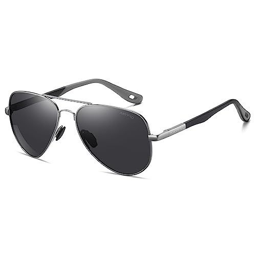 ANYPRO Sonnenbrille Herren Polarisiert Pilotenbrille sonnenbrillen Damen Polarisierte Piloten Sonnen Brille Fahren Angeln UV400 Schutz Fliegerbrille von ANYPRO