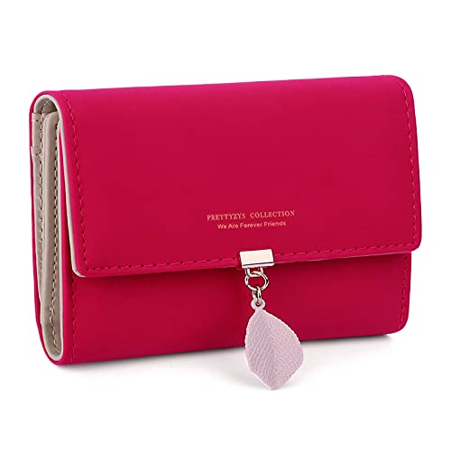 ANYWN Damen Geldbeutel Mittelgroß, Elegant Damen Portemonnaie mit vielen Fächern (Rot) von ANYWN