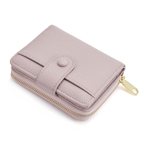 ANYWN Geldbörse Damen klein aus Weichem Leder, Kleines Portemonnaie Damen, Mini Geldbeutel mit Großes Zipper Münzfach Violett ANYWN Geldbörse Damen klein aus Weichem Leder, Kleines Portemonnaie Damen, Mini Geldbeutel mit Großes Zipper Münzfach Violett von ANYWN