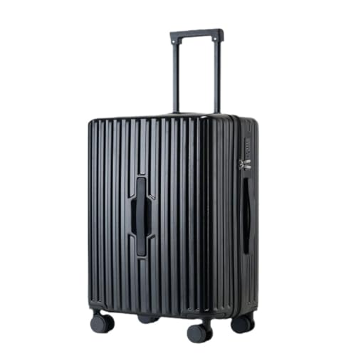 ANZHENGRQ Reisekoffer 20-Zoll-Multifunktions-Passwort 24-Trolley-Koffer for Männer und Frauen, Leichter Koffer, frischer Koffer Trolley (Color : Black, Size : 22in) von ANZHENGRQ