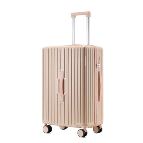 ANZHENGRQ Reisekoffer 20-Zoll-Multifunktions-Passwort 24-Trolley-Koffer for Männer und Frauen, Leichter Koffer, frischer Koffer Trolley (Color : Pink, Size : 20in) von ANZHENGRQ