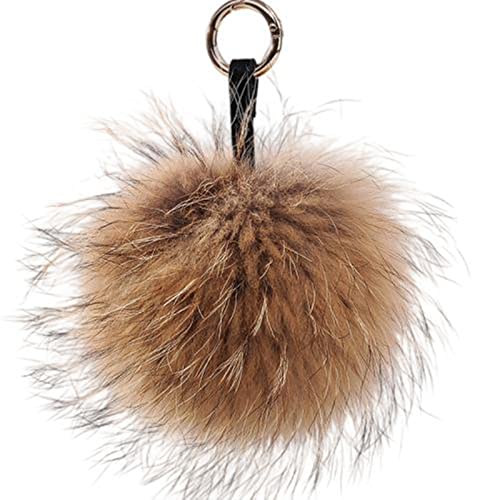 Damen Pom Pom Bommel Anhänger Taschenanhänger Schlüsselanhänger Pelz-Anhänger für Handtaschen, Koffer, Rucksäcke & Taschen Rückspiegel im Auto von ANZII