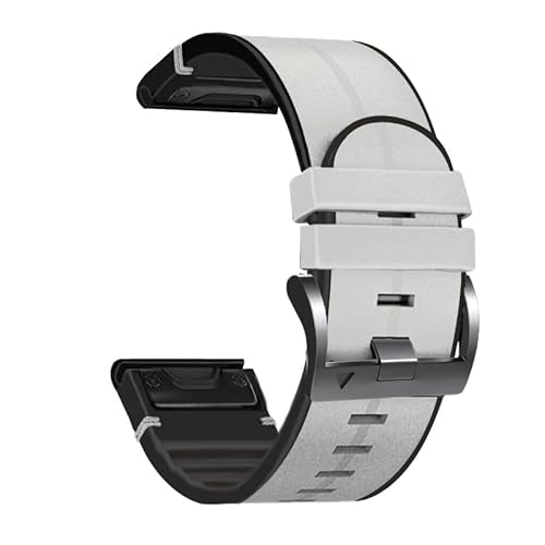 ANZOAT 22/26 mm Leder-Silikon-Uhrenarmband für Garmin Fenix 7 7X 5 5X Plus 6 6X Pro D2 Schnellverschluss-Armband, 22mm Fenix 6 6Pro, Achat von ANZOAT