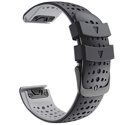 ANZOAT 22 mm Silikon-Schnellverschluss-Uhrenarmband für Garmin Fenix 7X 6X 5X Epix Watch Easyfit Armband für Fenix 7 6Pro 5Plus Watch, 22mm Fenix 7, Achat von ANZOAT