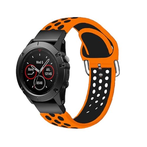 ANZOAT 22 x 20 mm Silikonband für Garmin Fenix 6 6X Pro 5X 5 Plus 935 S62 GPS Enduro Descent MK1 MK2, Schnellverschluss, einfach anzubringen, 22mm Fenix 6 6Pro, Achat von ANZOAT