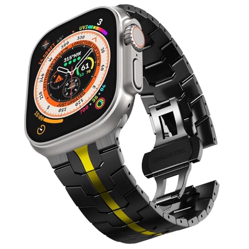ANZOAT Edelstahl-Armband für Apple Watch Ultra 2, 49 mm, 45 mm, 44 mm, 42 mm, Metallband mit Faltschließe für Apple Watch Serie 9, 8, 7, 6, 5, 4, 3, 2, 1 Ultra/Ultra 2 Herren, 42/44/45/49mm, Achat ANZOAT Edelstahl-Armband für Apple Watch Ultra 2, 49 mm, 45 mm, 44 mm, 42 mm, Metallband mit Faltschließe für Apple Watch Serie 9, 8, 7, 6, 5, 4, 3, 2, 1 Ultra/Ultra 2 Herren, 42/44/45/49mm, Achat von ANZOAT