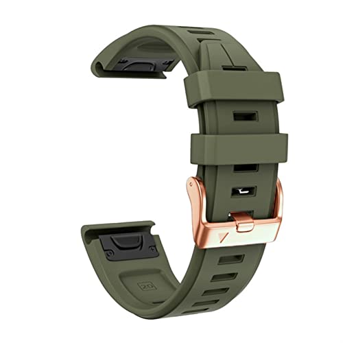 ANZOAT Ersatz-Armband für Garmin Fenix 7S/5S Plus/6S/5S/Instinct 2S/D2, 20 mm, weiches Silikon-Armband mit rotgoldener Schnalle, schnelles Ersatzarmband, Fenix 7S, Achat von ANZOAT
