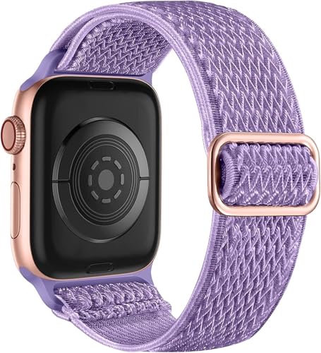 ANZOAT Für Uhrenarmbänder 44mm 45mm 42mm 49mm 41mm 40mm 38mm für Damen und Herren, dehnbare Solo-Loop-Sportbänder aus weichem Nylon für IWatch SE-Serie 10 9 8 7 6 5 4 3 2 1(Lavender,42/44/45/49mm) ANZOAT Für Uhrenarmbänder 44mm 45mm 42mm 49mm 41mm 40mm 38mm für Damen und Herren, dehnbare Solo-Loop-Sportbänder aus weichem Nylon für IWatch SE-Serie 10 9 8 7 6 5 4 3 2 1(Lavender,42/44/45/49mm) von ANZOAT
